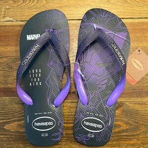 Havaianas x Marvel | Black Panther | Sandals Thong Flip Flops | Men’s 9/10